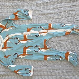 Milk barn Stag onesie Pajamas 6-9 Months Organic Cotton EUC